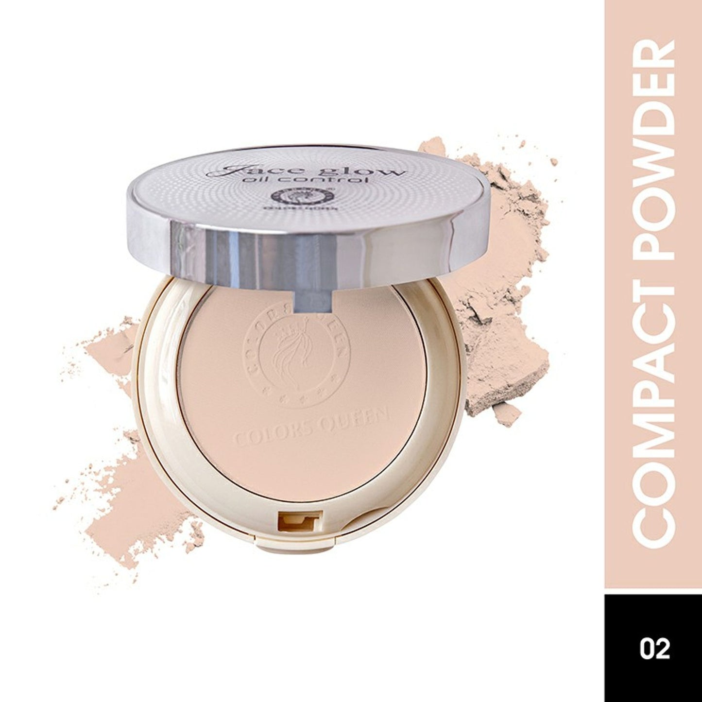 Colors Queen Face Glow Oil Control Powder Upto 24 Hours - 02