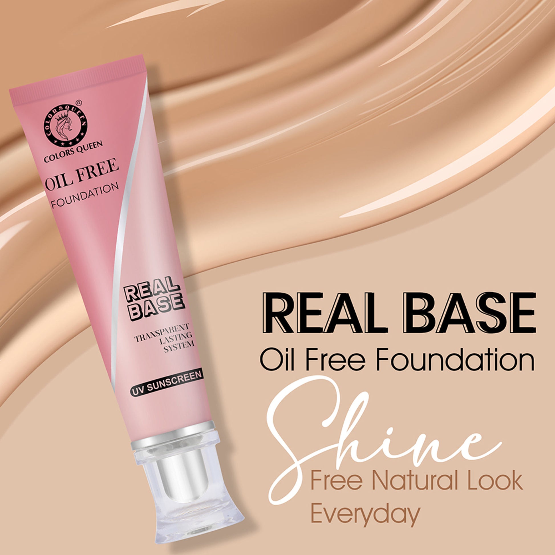 Colors Queen Real Base Oil Free Foundation - 03 Natural Beige