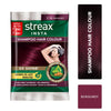 Streax Insta Shampoo Hair colour for 100% Grey Coverage, Burgundy