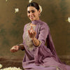 Dhiyona IE Floral Embroidered Embellished Straight Kurta with Trouser And Dupatta