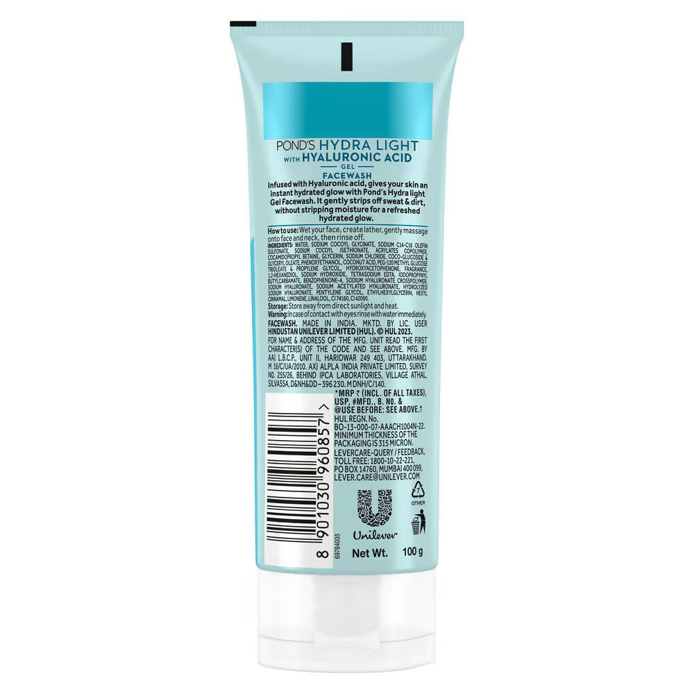 Ponds Hydra Light Hyaluronic Acid Hydrating Gel Face Wash - Indyancart