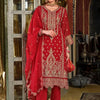 Dhiyona IE Women Ethnic Motifs Embroidered Kurta with Trousers & Dupatta