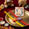 Dhiyona Set Of 2 Superhero Kids Rakhi With Roli Chawal Chandan Mishri