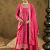 Dhiyona IE Ethnic Motifs Embroidered Thread Work Kurta with Trousers & Dupatta