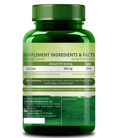 Himalayan Organics Plant Based Calcium Vegetarian Capsules
