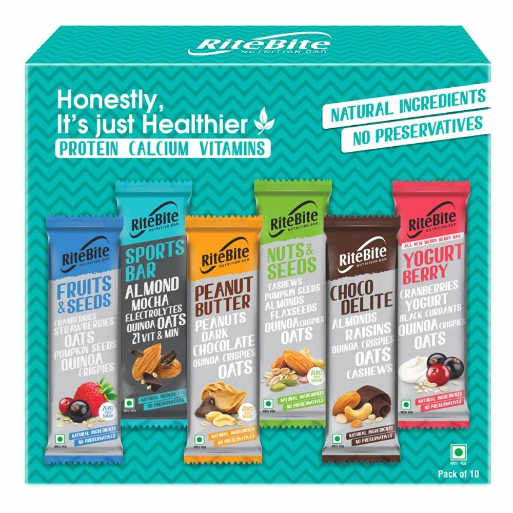 RiteBite Max Protein Nutrition Assorted Bars
