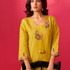 Dhiyona IE Women Floral Embroidered Kurta with Trousers