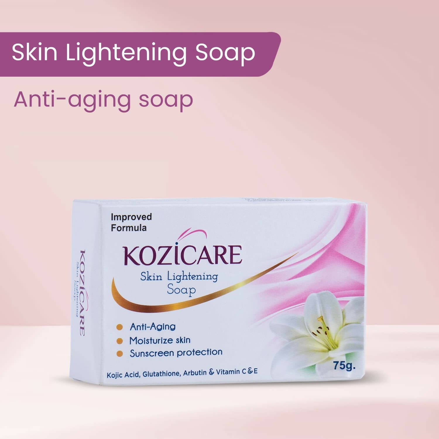 Healthvit Kozicare Skin Lightening Soap - Indyancart