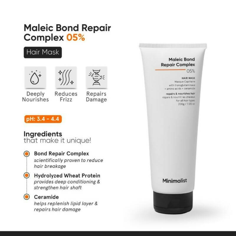 Minimalist Maleic Bond Repair Complex 5% Hair Mask - Indyancart