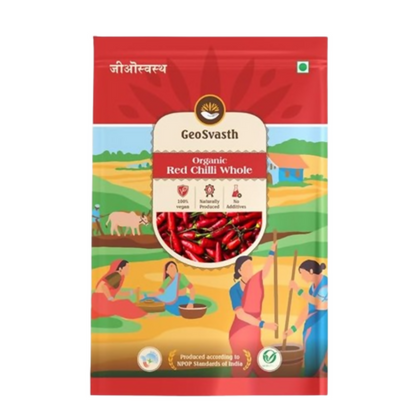 GeoSvasth Organic Dried Red Chilli Whole