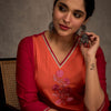 Dhiyona IE Women Floral Embroidered Anarkali Kurta with Trousers