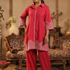 Dhiyona IE Women Geometric Embroidered Cotton Kurta with Palazzos