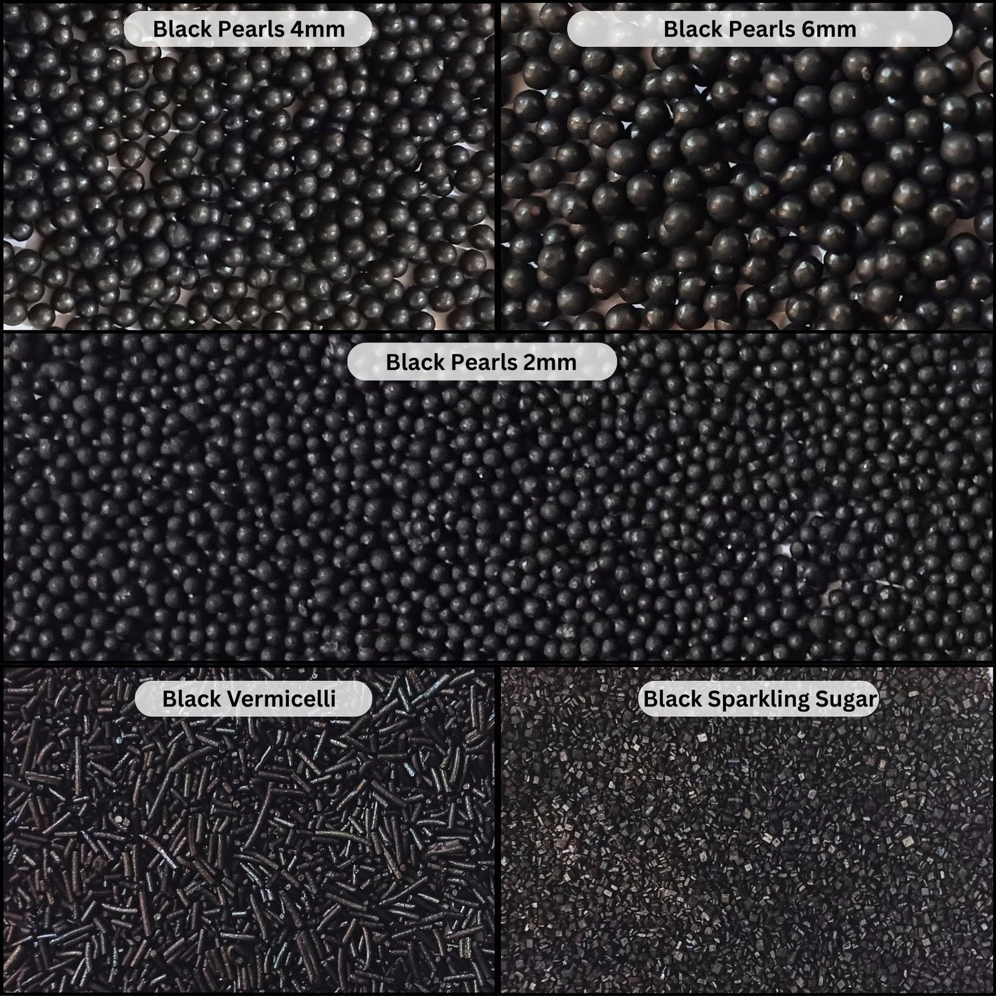 Confect Sprinkles for Cakes & Cupcakes Decoration | USP-19(Black)