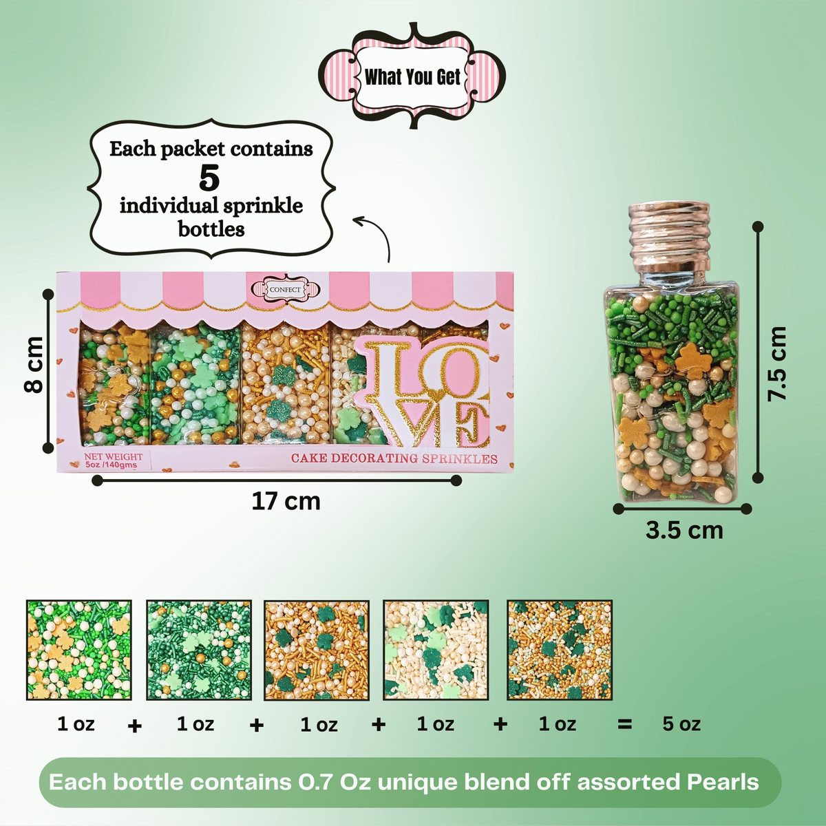 Confect St. Patrick's Sprinkles Multipack 9