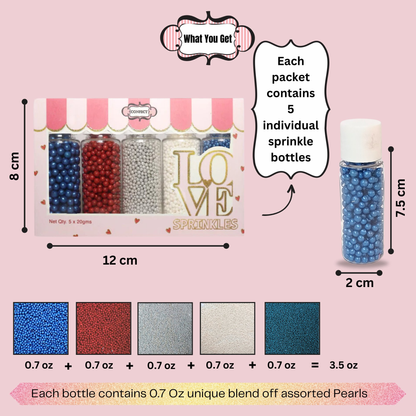 Confect Patriotic Disco Balls Assorted Sprinkles (DB-03)