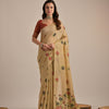 Dhiyona GR Women's Arisaa Beige Muga Cotton Saree