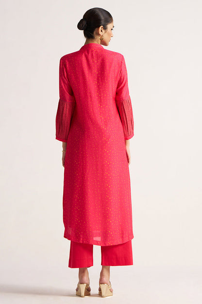 Women's Rani Pink Bemberg Silk Festive Co-ord Set