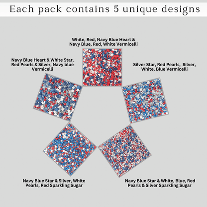 Confect Mix Heart & Star Patriotic Sprinkles