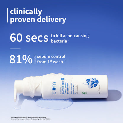1% Salicylic Acid Clearly Gentle Gel Face Wash For Acne-Prone Skin