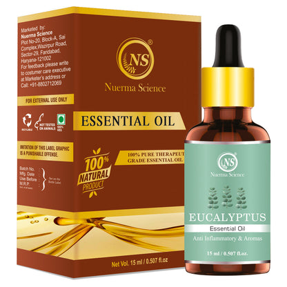 Nuerma Science Eucalyptus Essential Oil For Cold, Fresh Breathing & Joints Pain
