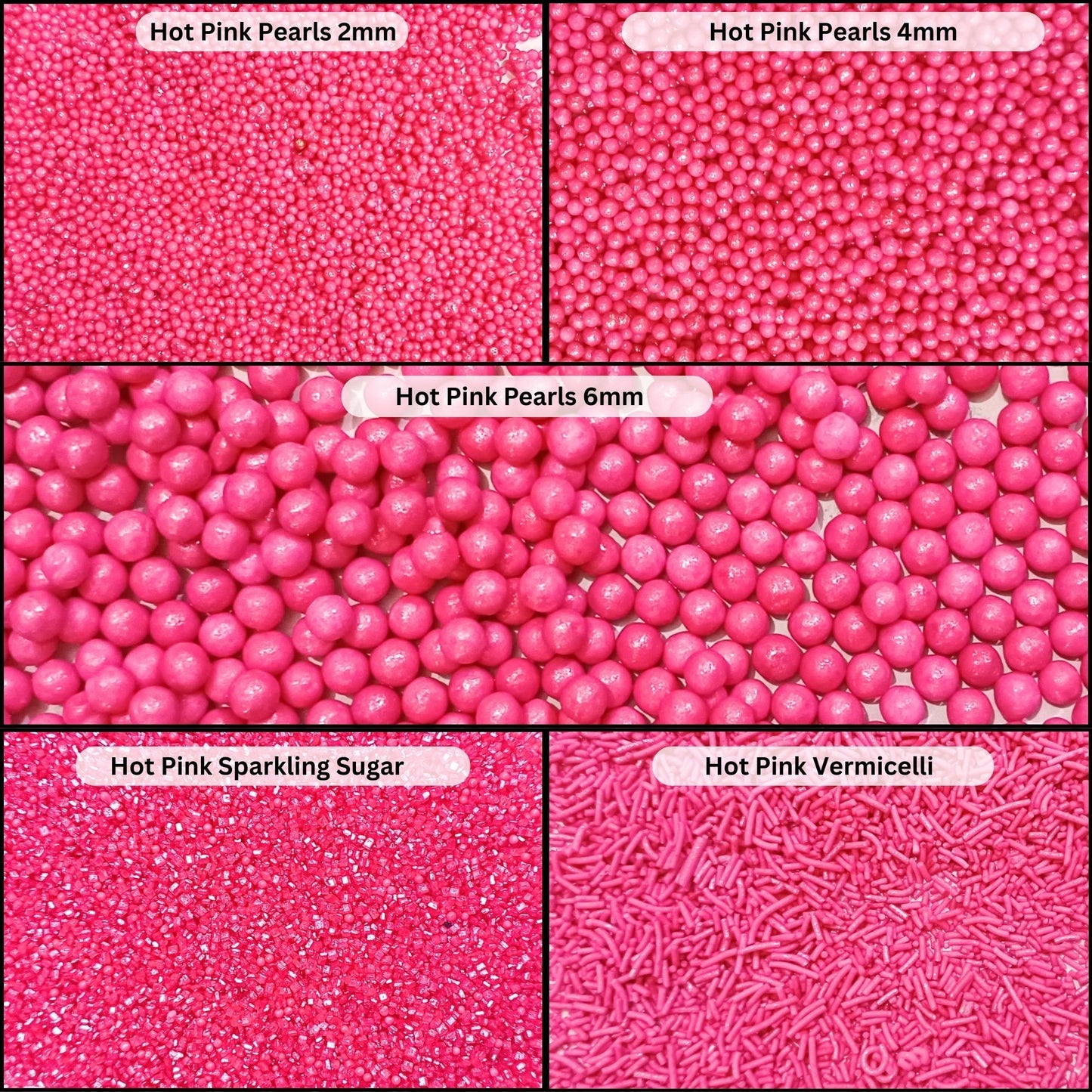 Confect Sprinkles for Cakes & Cupcakes Decoration | USP-7(Hot Pink)