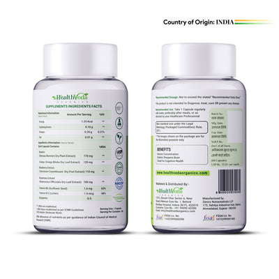 Health Veda Organics Plant Based Brain Booster Capsules