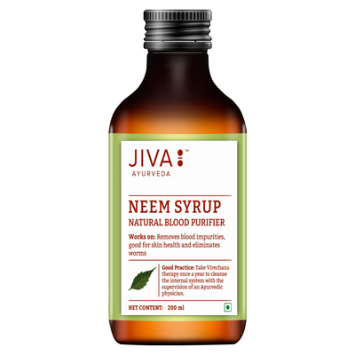 Jiva Neem Syrup | 100% Ayurvedic Formula | Purifies Blood & Improves Circulation - 200ml