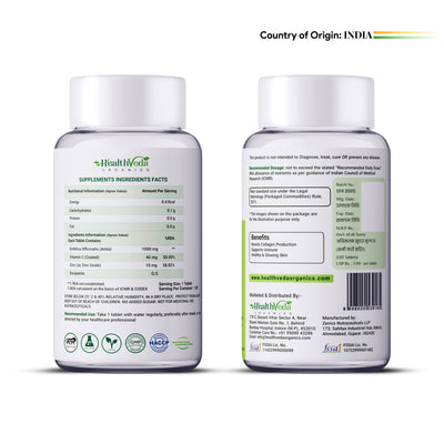 Health Veda Organics Natural Vitamin C Tablets For Skin & Health