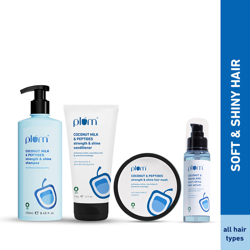 Plum Goodness Coconut & Peptides Soft Hair Routine 4 step combo