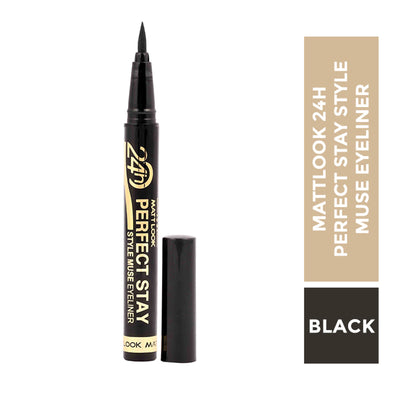 Matt look Perfect Stay Style Muse Eyeliner 24 Hours - Jet Black