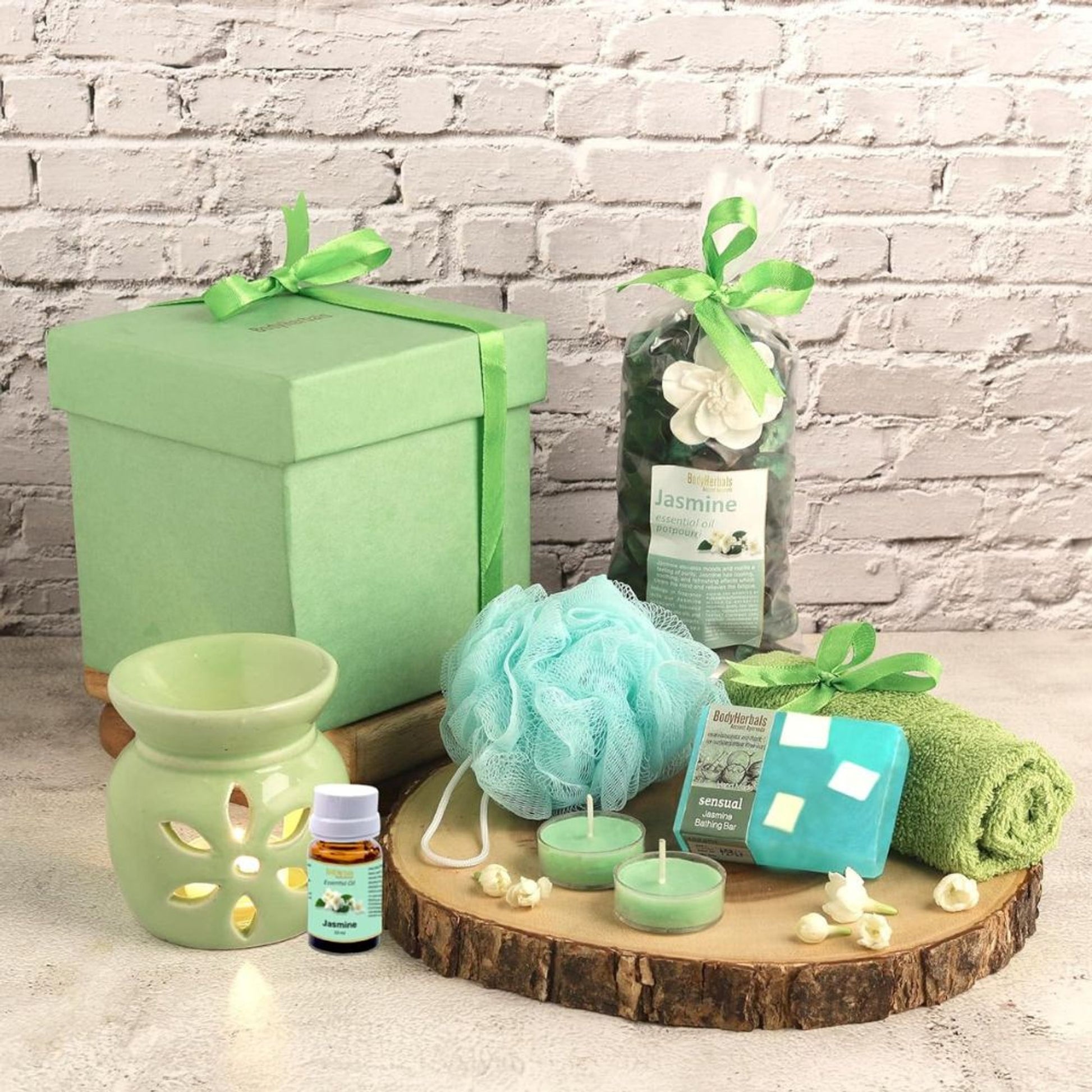 BodyHerbals Jasmine Soap Spa Set Gift Box - Gift Sets & Combos for Women & Men