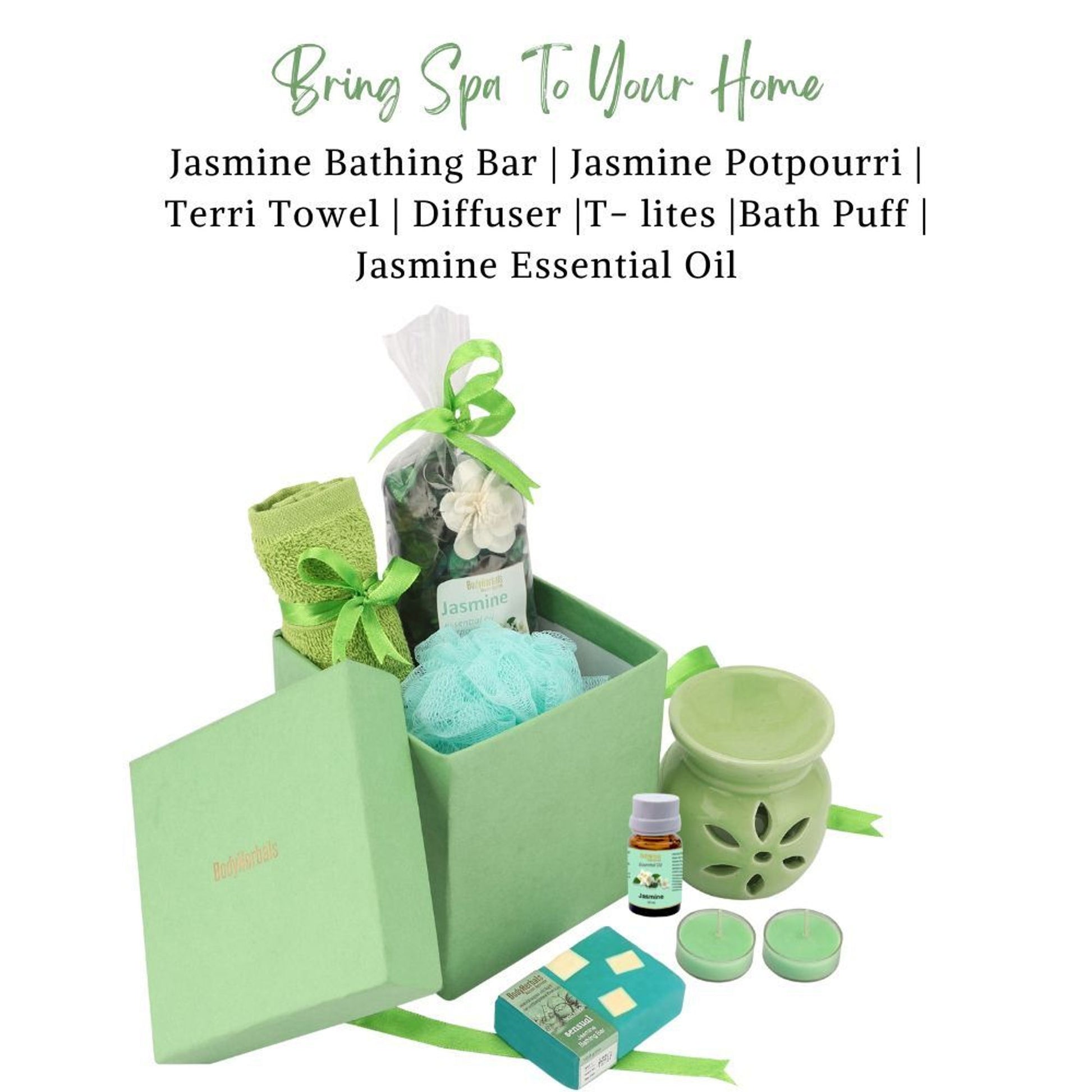 BodyHerbals Jasmine Soap Spa Set Gift Box - Gift Sets & Combos for Women & Men
