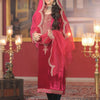 Indyancart IE Ethnic Motifs Embroidered Sequinned Velvet Kurta With Trousers & Dupatta