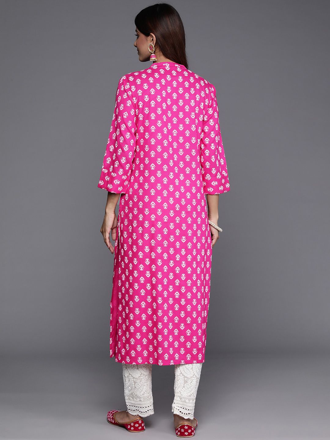 Indyancart IE Women Ethnic Motifs Printed Kurta