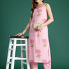 Dhiyona IE Floral Printed Pure Cotton Kurta with Trousers