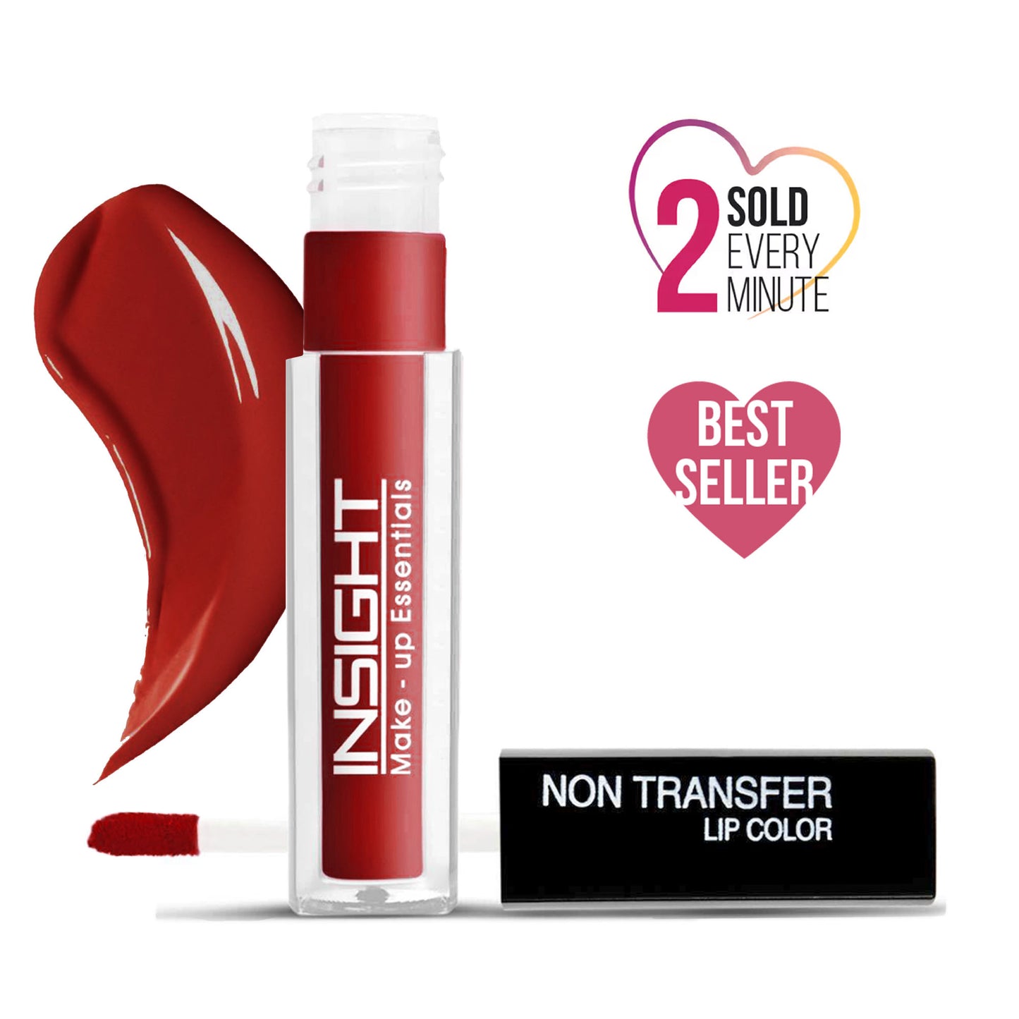 Insight Cosmetics Non-Transfer Lip Color, 12hr Long Lasting Matte Lips, Moisturizing & Light Weight - 03 Divine Wine