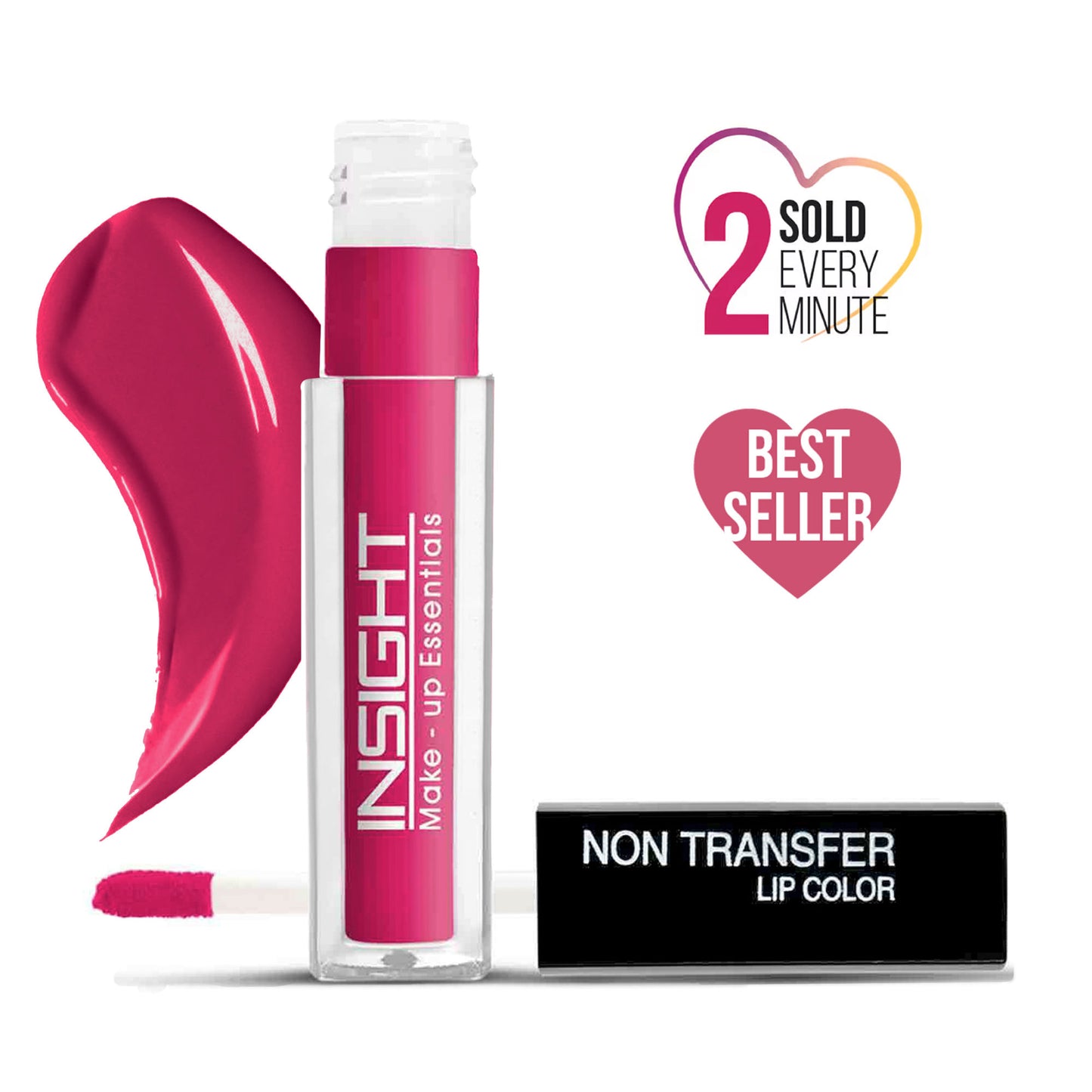Insight Cosmetics Non-Transfer Lip Color, 12hr Long Lasting Matte Lips, Moisturizing & Light Weight - 07 Satin Rose