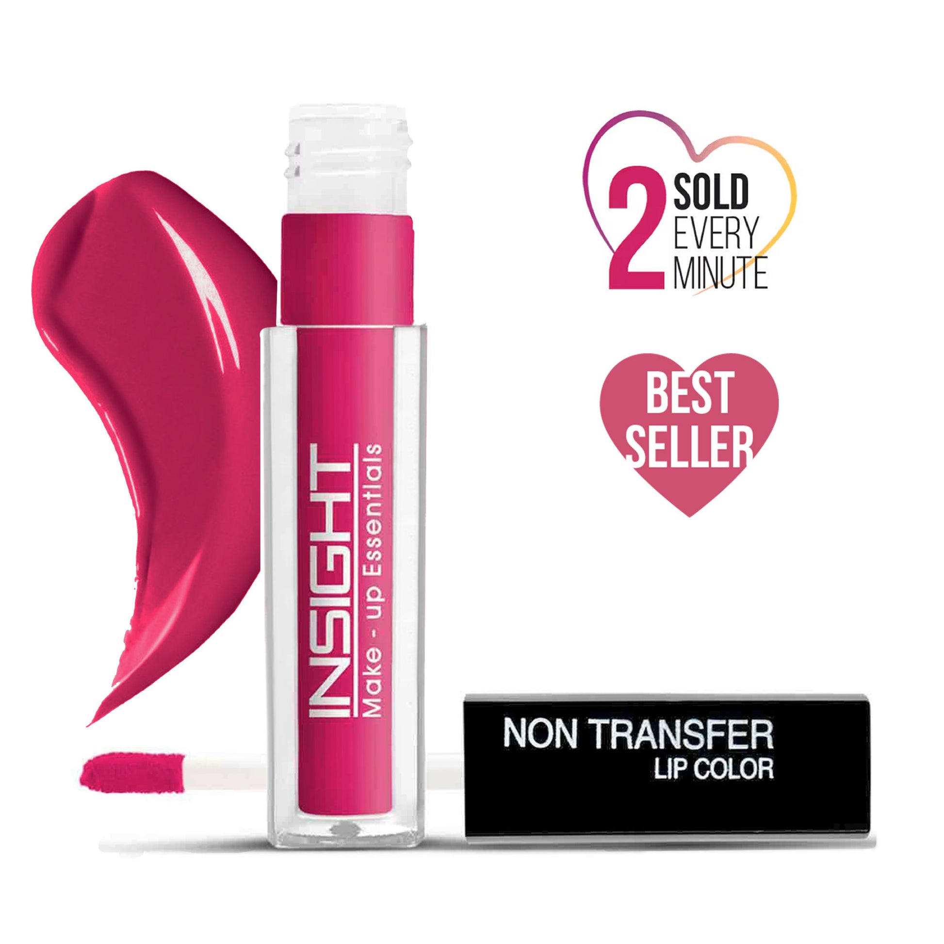 Insight Cosmetics Non-Transfer Lip Color, 12hr Long Lasting Matte Lips, Moisturizing & Light Weight - 07 Satin Rose