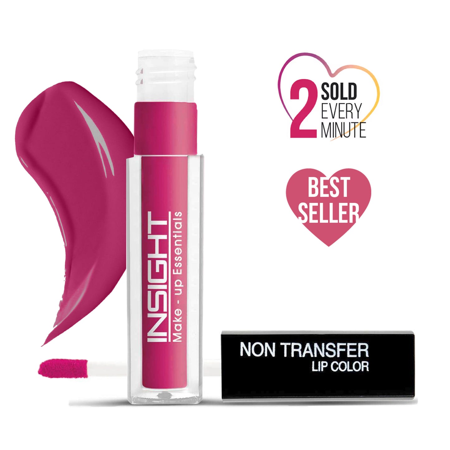 Insight Cosmetics Non-Transfer Lip Color, 12hr Long Lasting Matte Lips, Moisturizing & Light Weight - 08 Coral Dream