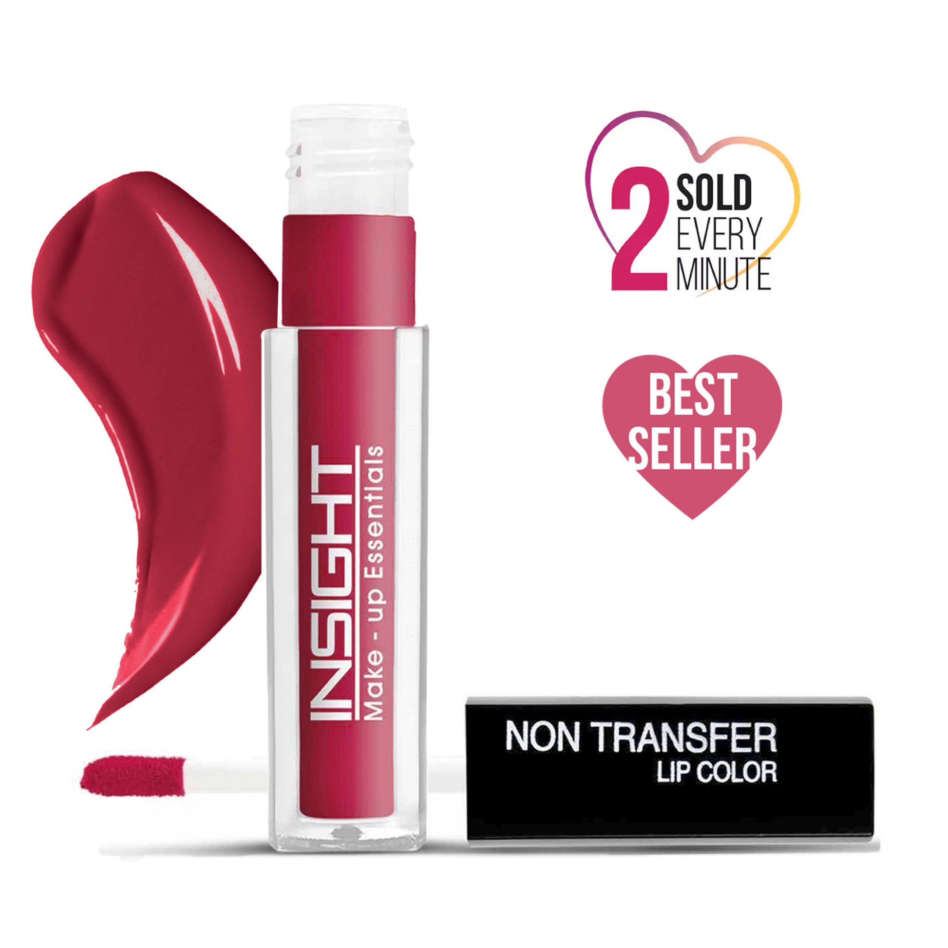 Insight Cosmetics Non-Transfer Lip Color, 12hr Long Lasting Matte Lips, Moisturizing & Light Weight - 12 Red Room