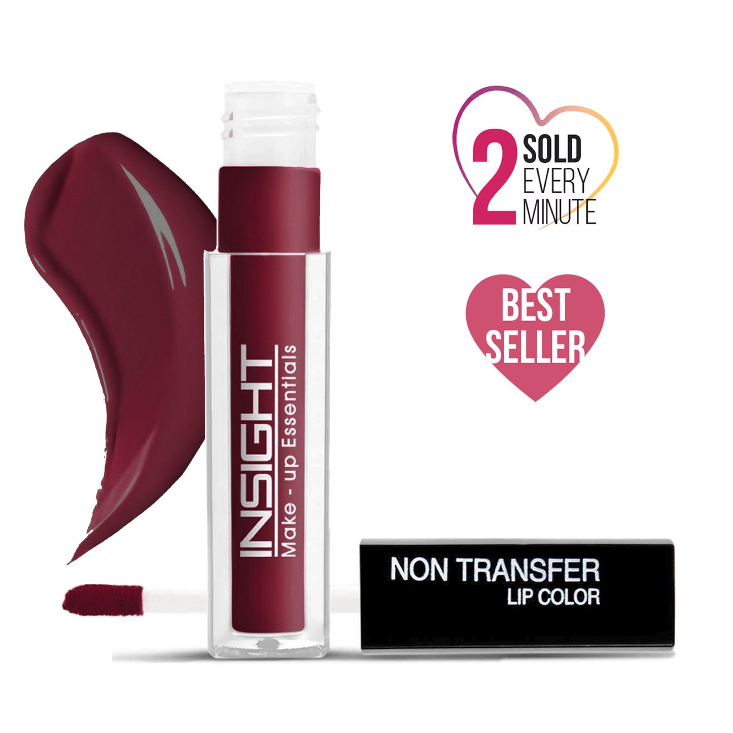 Insight Cosmetics Non-Transfer Lip Color, 12hr Long Lasting Matte Lips, Moisturizing & Light Weight - Dive