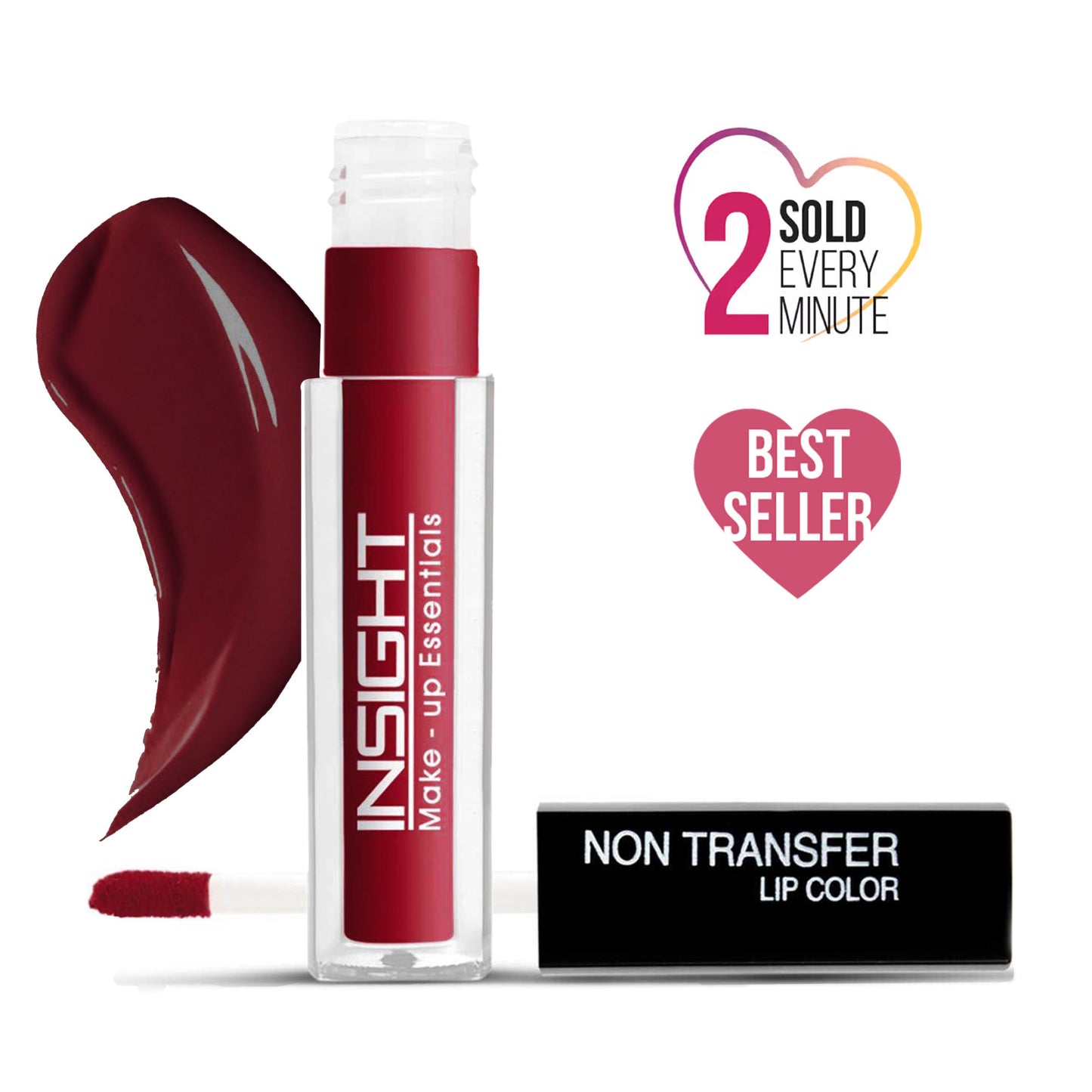 Insight Cosmetics Non-Transfer Lip Color, 12hr Long Lasting Matte Lips, Moisturizing & Light Weight - Romance