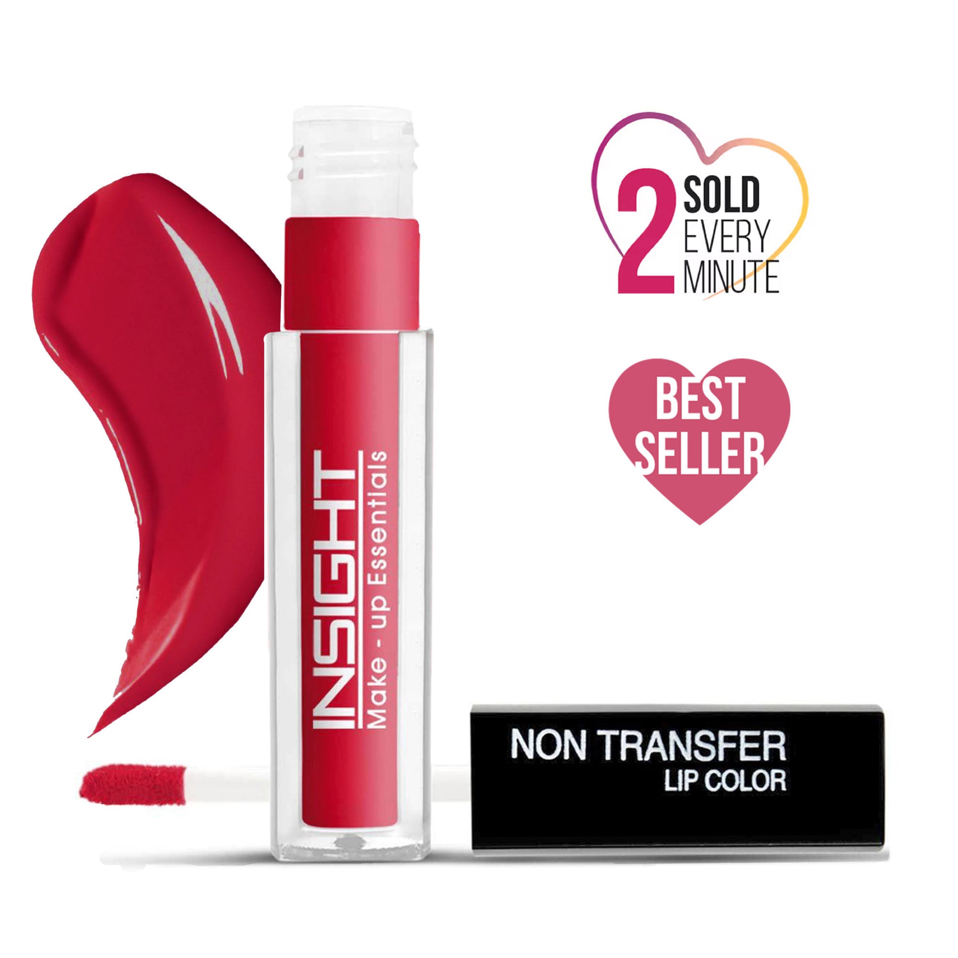Insight Cosmetics Non-Transfer Lip Color, 12hr Long Lasting Matte Lips, Moisturizing & Light Weight - Glam
