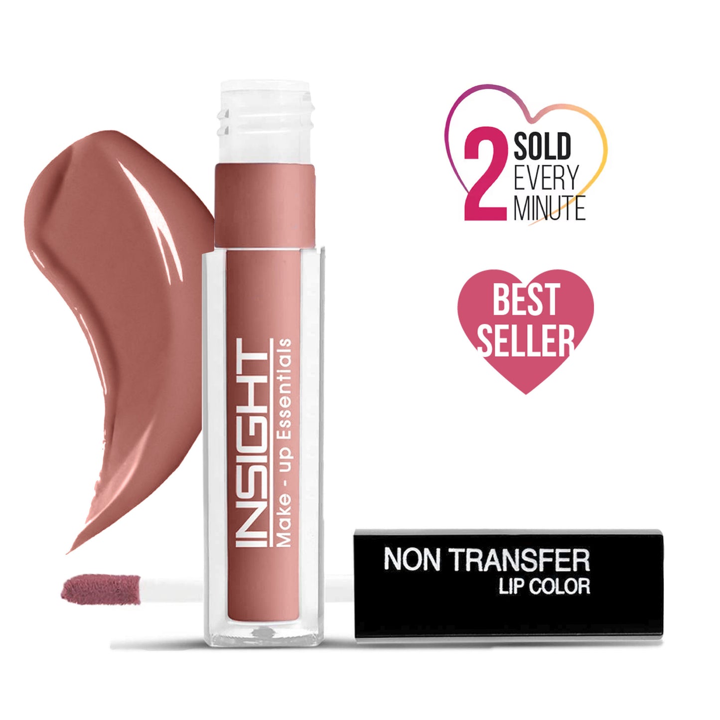 Insight Cosmetics Non-Transfer Lip Color, 12hr Long Lasting Matte Lips, Moisturizing & Light Weight - Boujee