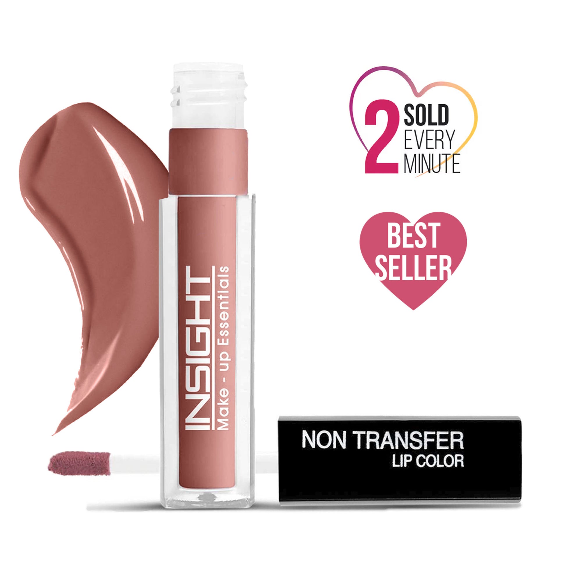 Insight Cosmetics Non-Transfer Lip Color, 12hr Long Lasting Matte Lips, Moisturizing & Light Weight - Boujee
