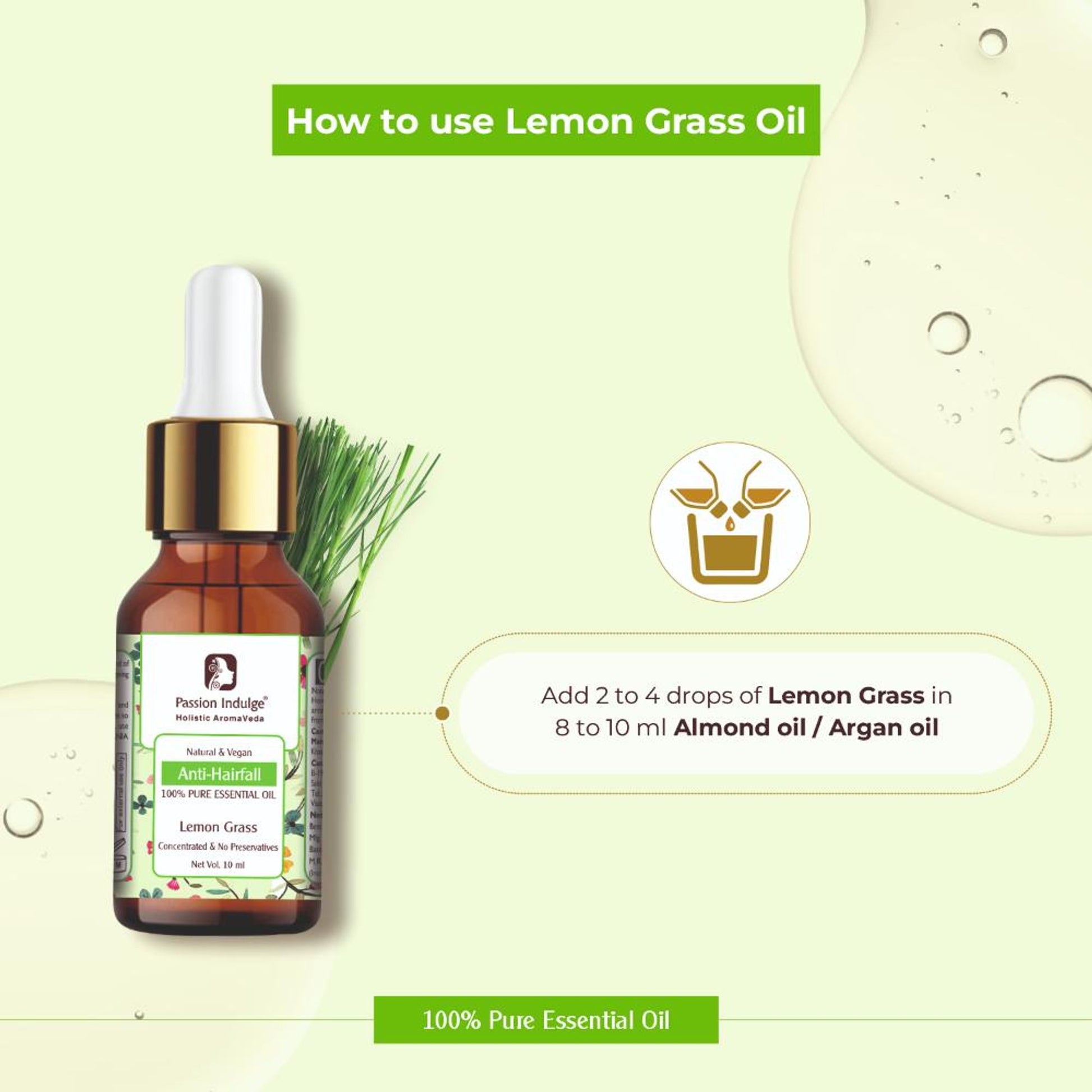 Passion Indulge Lemongrass Pure Essential Oil