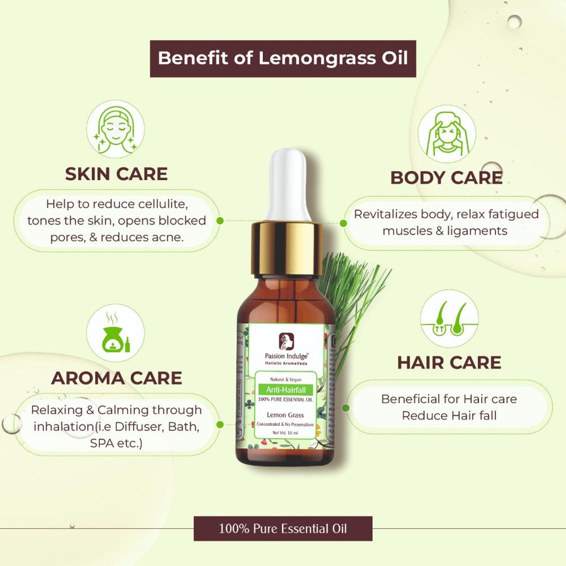 Passion Indulge Lemongrass Pure Essential Oil
