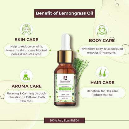 Passion Indulge Lemongrass Pure Essential Oil