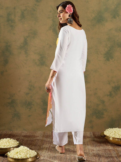 Floral Straight Printed Kurta with Trousers