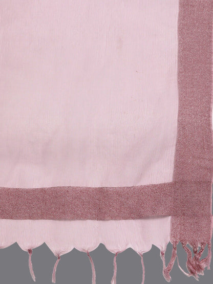 Indyancart VA Women'sGeometric Embroidered A-Line Kurta with Palazzos & With Dupatta